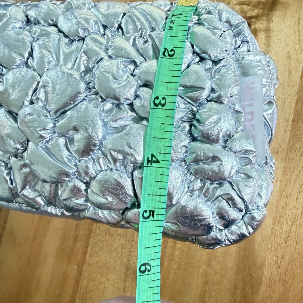 Wildfox Argent Silver Quilted Floral Puffy Fanny Pack Belt Bag Sling NWT - Picture 13 of 15
